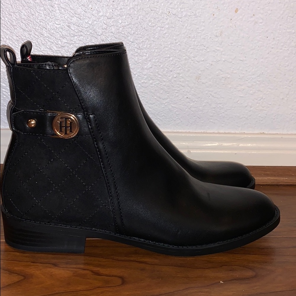 Black Tommy Hilfiger Booties